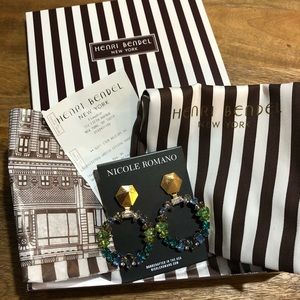 Henri Bendel | Nicole Romano Mixed Crystal Hoop Earring BNIB